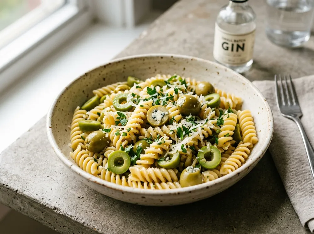 Dirty Martini Pasta Salad