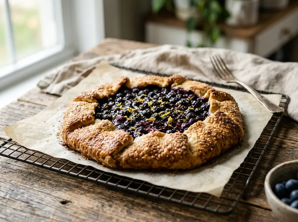 Rustic Lemon Blueberry Galette