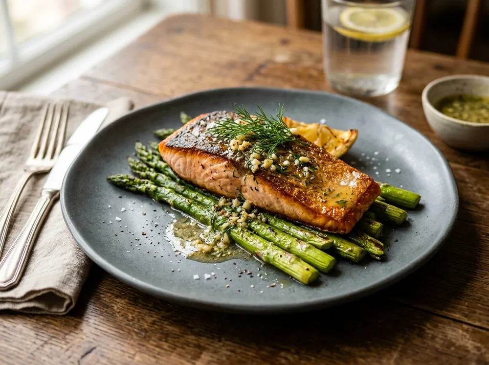 Pan-Seared Salmon with Lemon Dill Butter
