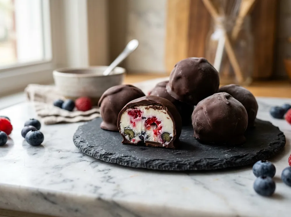 Greek Yogurt Fro-Yo Berry Bites